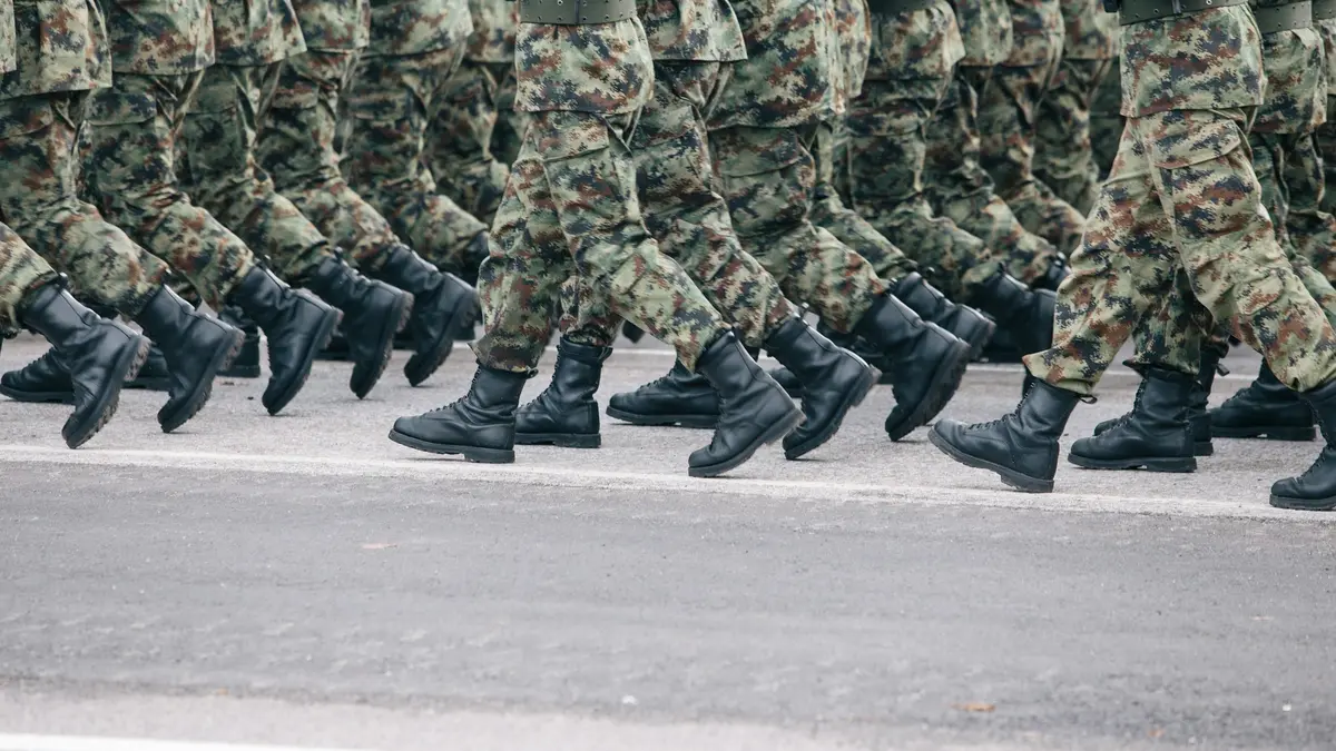 Feet pre-taped with Guard-Tex before a ruck