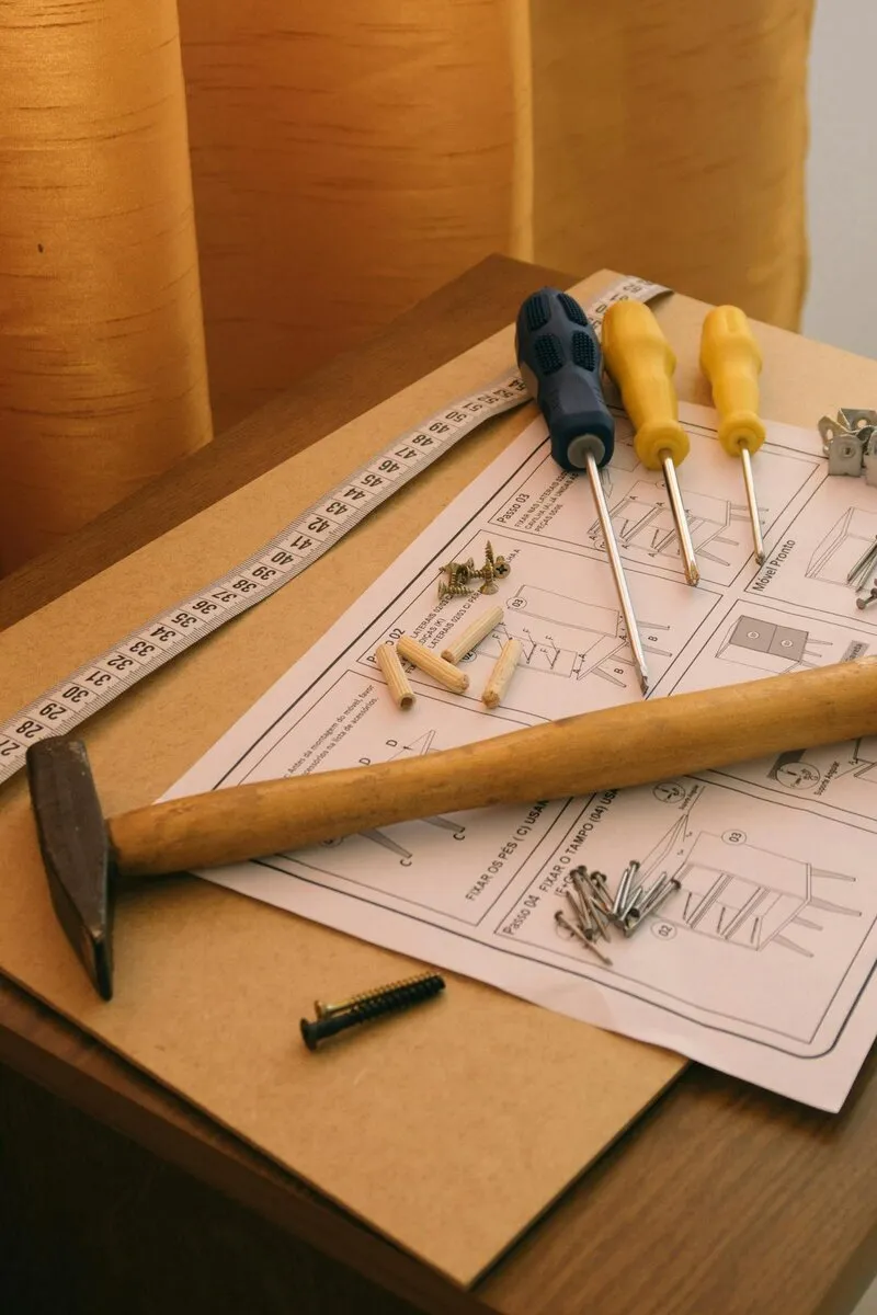 Hand tools - hammer and screwdrivers