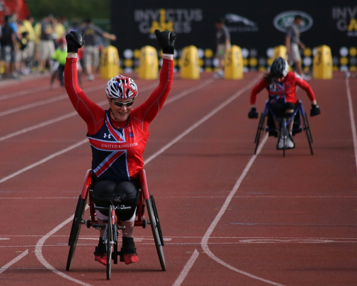 Wheelchair racing athlete